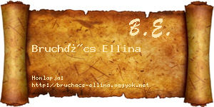 Bruchács Ellina névjegykártya